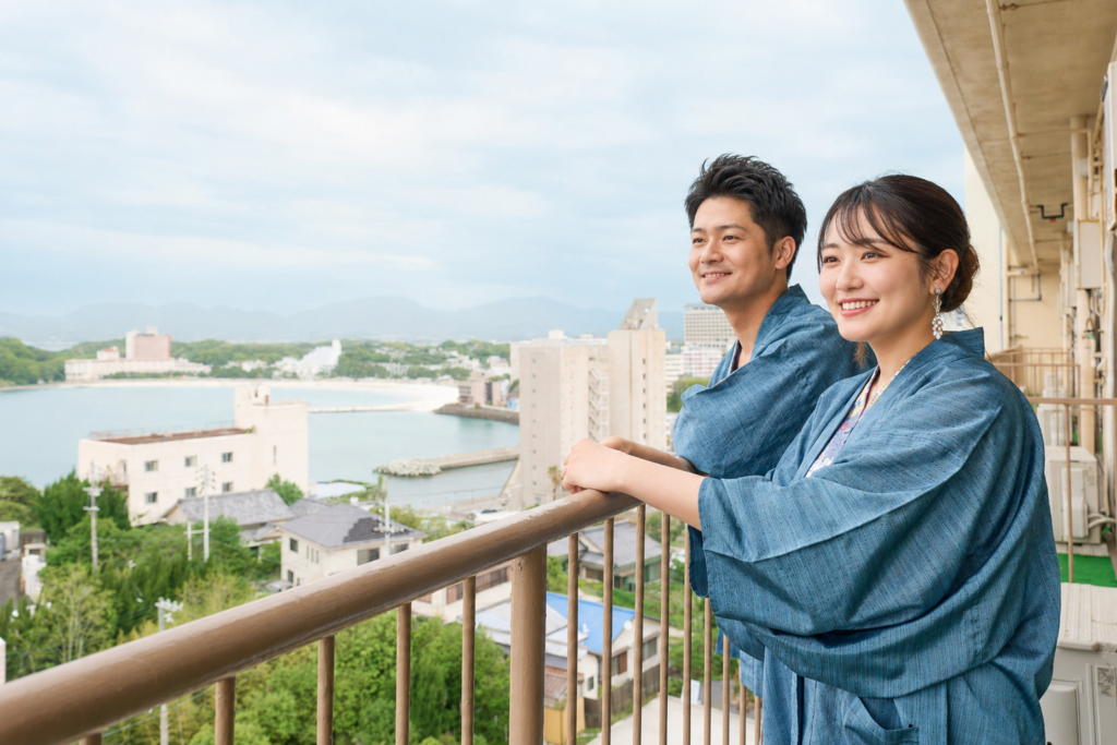 白浜温泉紀州半島の客室からの眺望